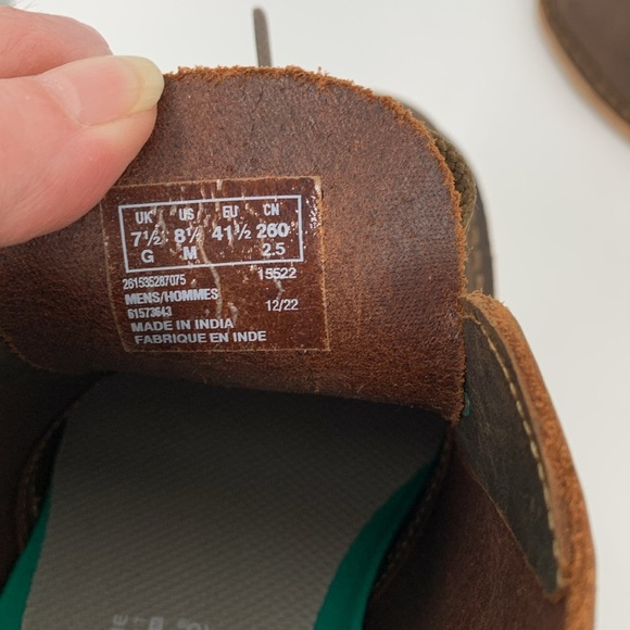 Clarks Bushacre Chukka ankle boot shoe oiled brown leather distressed men 8.5 - Picture 7 of 7